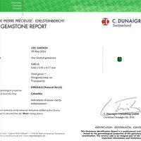 1.03 Ct. Emerald from Colombia Scan Report