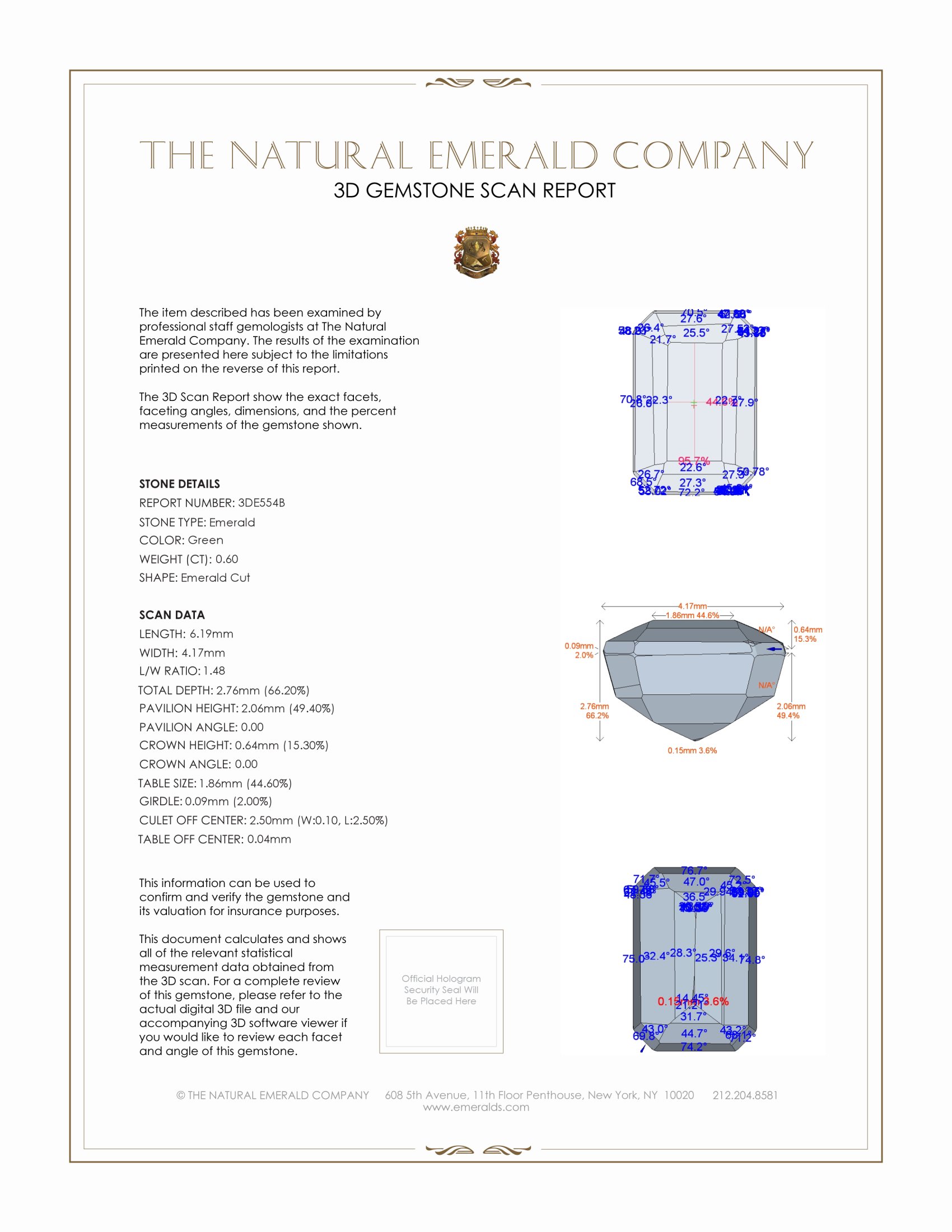 0.60 Ct. Emerald from Zambia