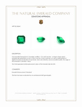 1.35 Ct. Emerald from Colombia - Muzo Appraisal
