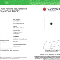 1.35 Ct. Emerald from Colombia Scan Report
