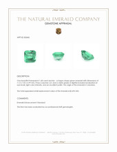1.68 Ct. Emerald from Colombia Appraisal
