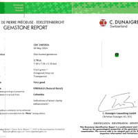 1.70 Ct. Emerald from Colombia Scan Report