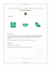 2.10 Ct. Emerald from Colombia Appraisal