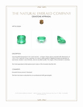 2.42 Ct. Emerald from Colombia Appraisal