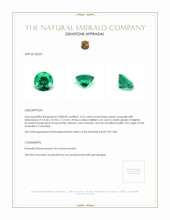3.55 Ct. Emerald from Colombia Appraisal