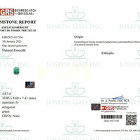 4.67 Ct. Emerald from Ethiopia Scan Report