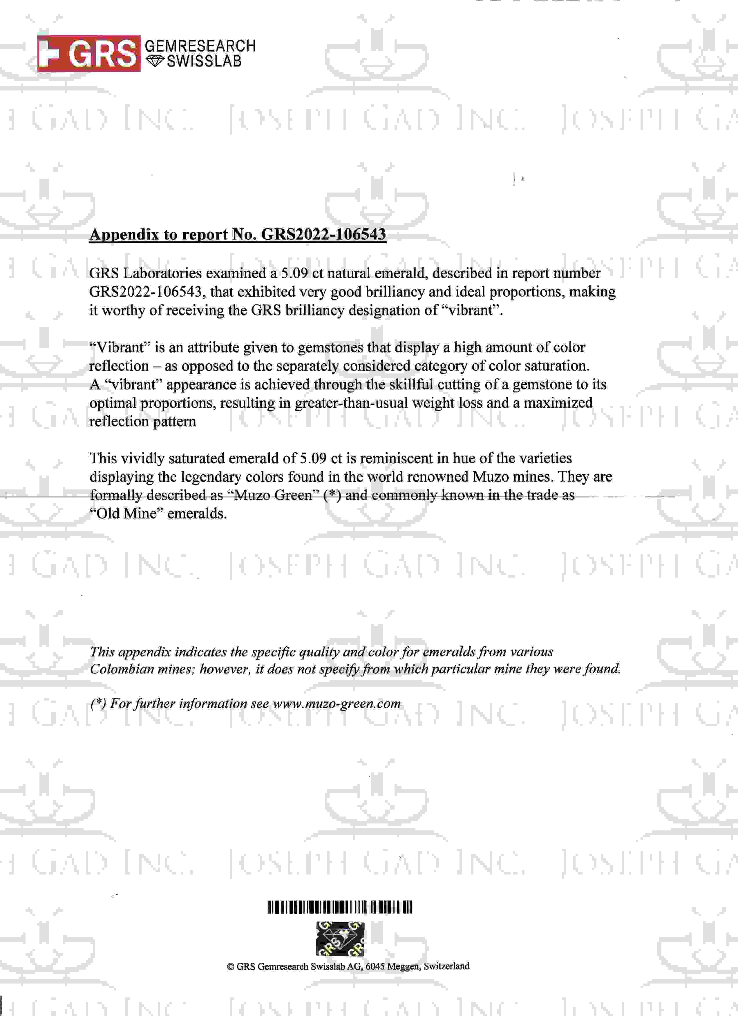 5.09 Ct. Emerald from Colombia