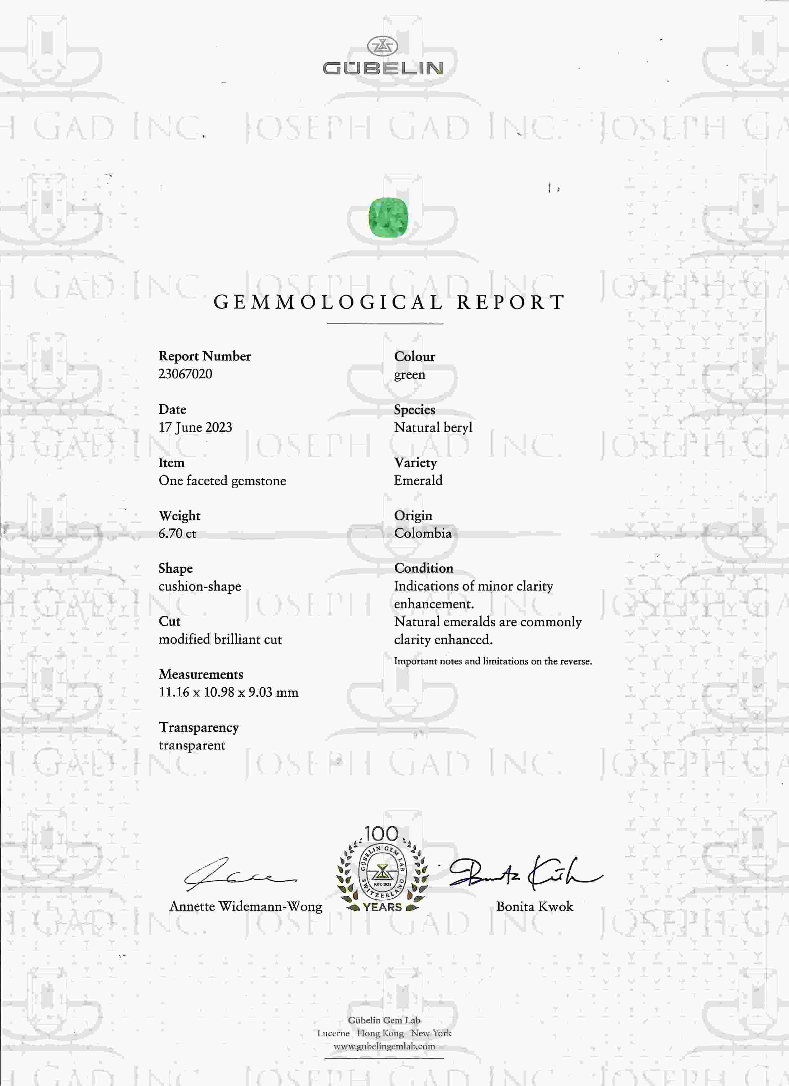 6.37 Ct. Emerald from Colombia