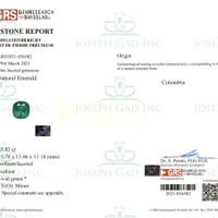 15.83 Ct. Emerald from Colombia Scan Report