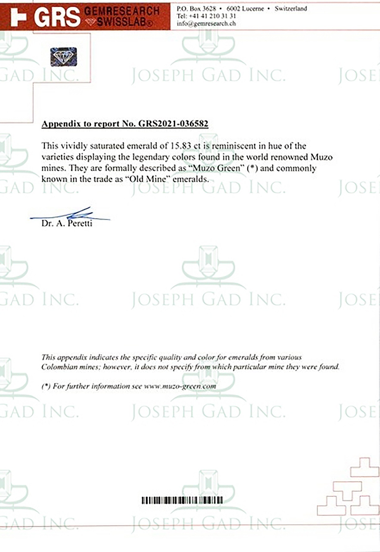 15.10 Ct. Emerald from Colombia