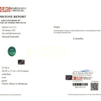 25.50 Ct. Cabochon Emerald from Colombia Scan Report
