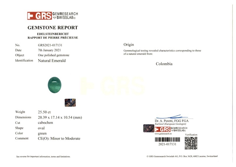 25.50 Ct. Cabochon Emerald from Colombia