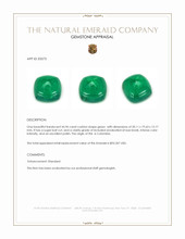 45.96 Ct. Cabochon Emerald from Colombia Appraisal