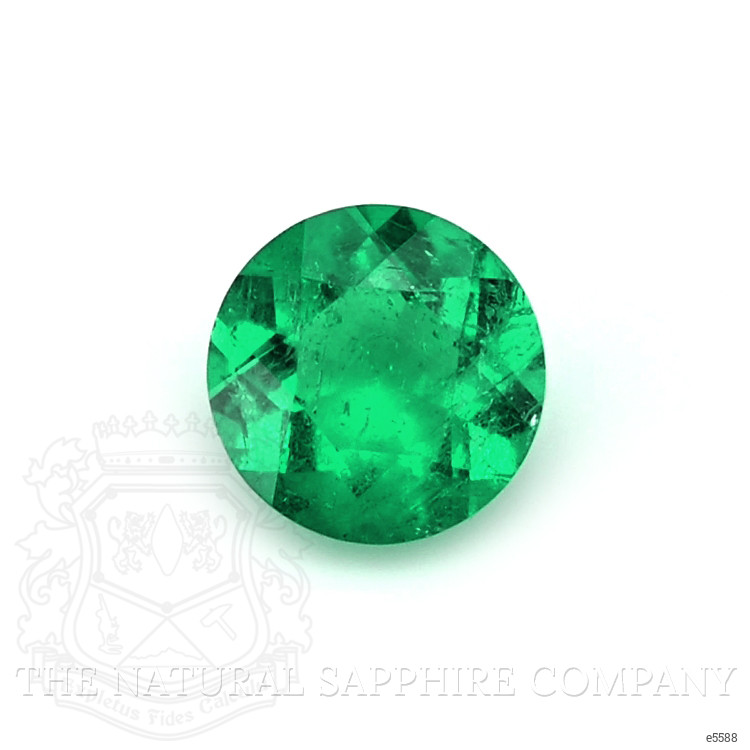 Emerald Rounbd Loose Emerald - Round 0.66 Ct. - #E5588 | The Natural Emerald Company