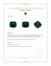 13.25 Ct. Cabochon Emerald from Colombia Appraisal