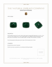 8.32 Ct. Cabochon Emerald from Colombia Appraisal
