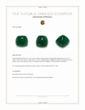 14.52 Ct. Cabochon Emerald from Colombia Appraisal