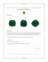 14.52 Ct. Cabochon Emerald from Colombia Appraisal