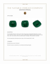13.82 Ct. Cabochon Emerald from Colombia Appraisal