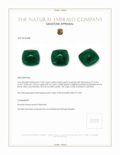 13.82 Ct. Cabochon Emerald from Colombia Appraisal