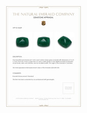 14.02 Ct. Cabochon Emerald from Colombia Appraisal