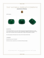 19.73 Ct. Cabochon Emerald from Colombia Appraisal