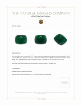 19.73 Ct. Cabochon Emerald from Colombia Appraisal
