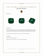 12.01 Ct. Cabochon Emerald from Colombia Appraisal