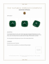 12.01 Ct. Emerald from Colombia Appraisal
