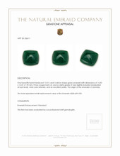 12.01 Ct. Cabochon Emerald from Colombia Appraisal