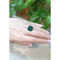 12.01 Ct. Cabochon Emerald from Colombia Life Style