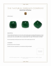 15.47 Ct. Cabochon Emerald from Colombia Appraisal