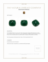 15.66 Ct. Cabochon Emerald from Colombia Appraisal