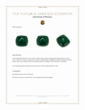 15.66 Ct. Cabochon Emerald from Colombia Appraisal