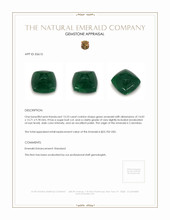 13.23 Ct. Cabochon Emerald from Colombia Appraisal