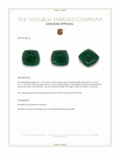 13.23 Ct. Cabochon Emerald from Colombia Appraisal