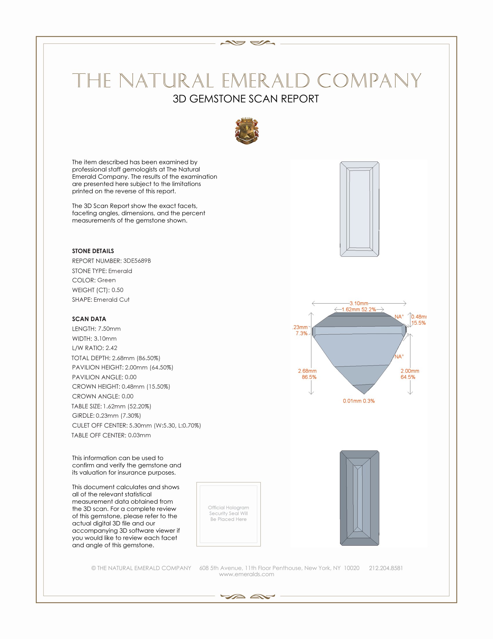 0.50 Ct. Emerald from Russia