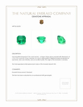 2.06 Ct. Emerald from Colombia Appraisal