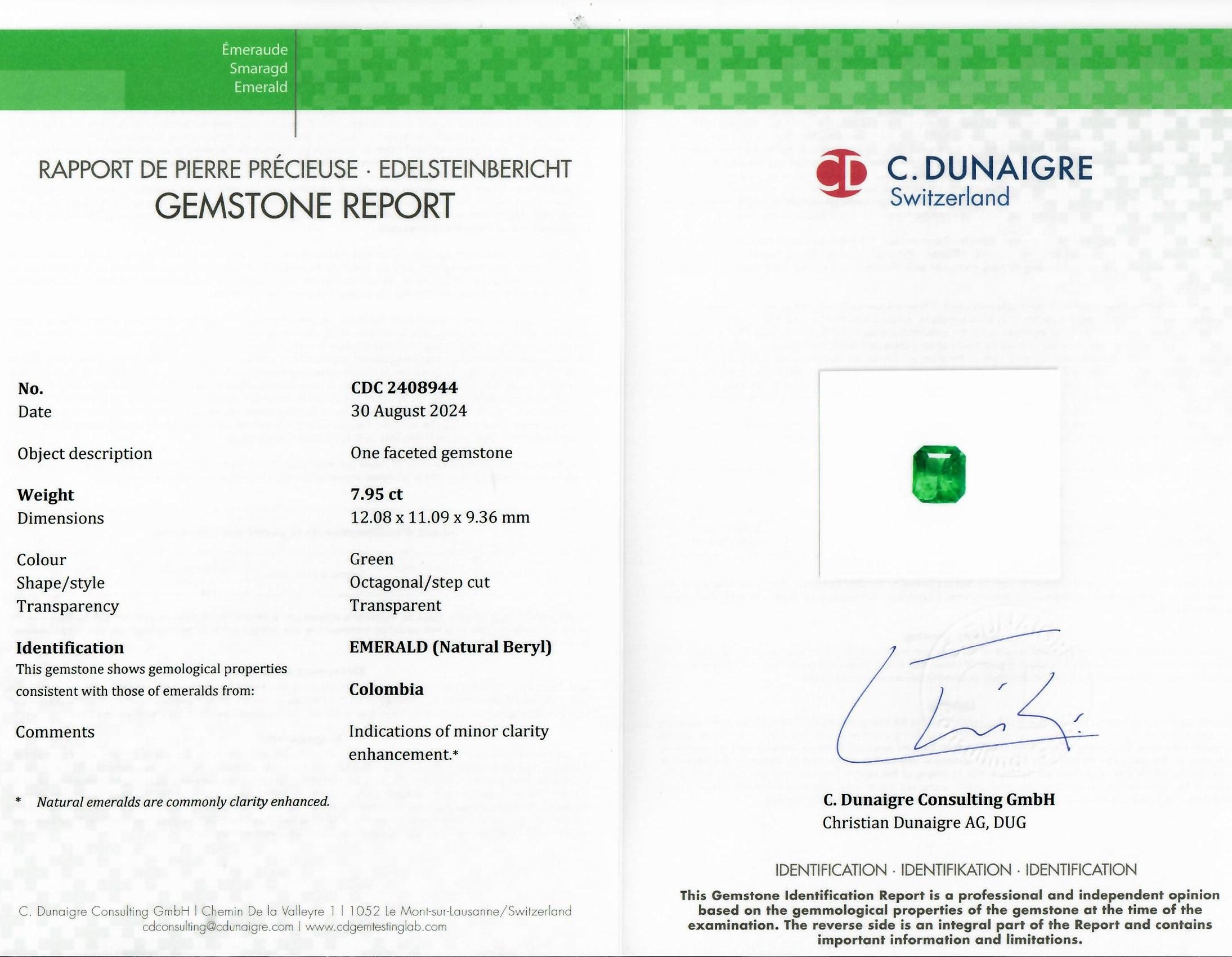7.95 Ct. Emerald from Colombia