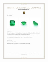 1.71 Ct. Emerald from Ethiopia Appraisal