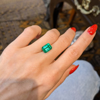 3.57 Ct. Emerald from Afghanistan Life Style