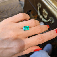 3.57 Ct. Emerald from Afghanistan Life Style