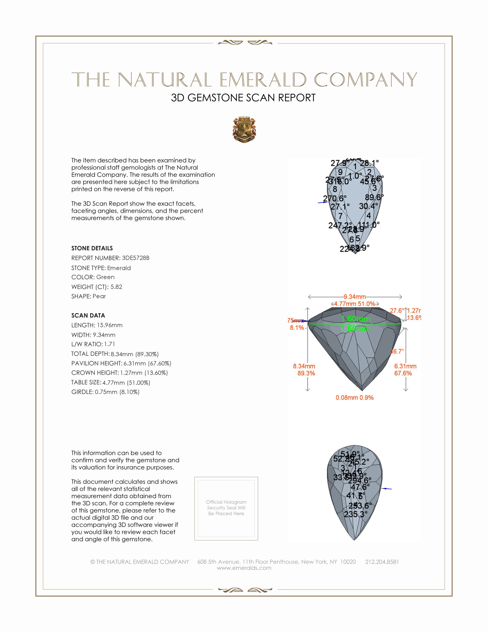 5.82 Ct. Emerald from Colombia