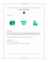 3.71 Ct. Emerald from Colombia Appraisal