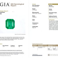 3.71 Ct. Emerald from Colombia Scan Report