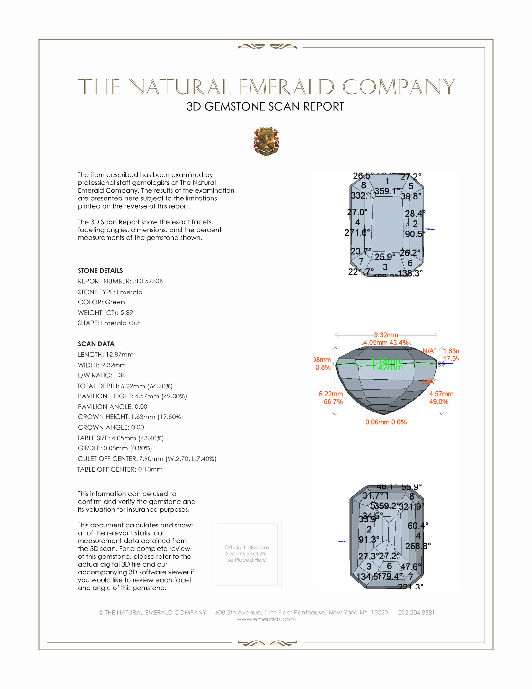 5.89 Ct. Emerald from Zambia