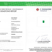 1.72 Ct. Emerald from Colombia Scan Report