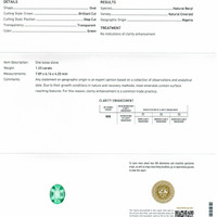 1.23 Ct. Emerald from Nigeria Scan Report