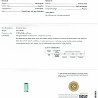 2.57 Ct. Emerald from Nigeria Scan Report