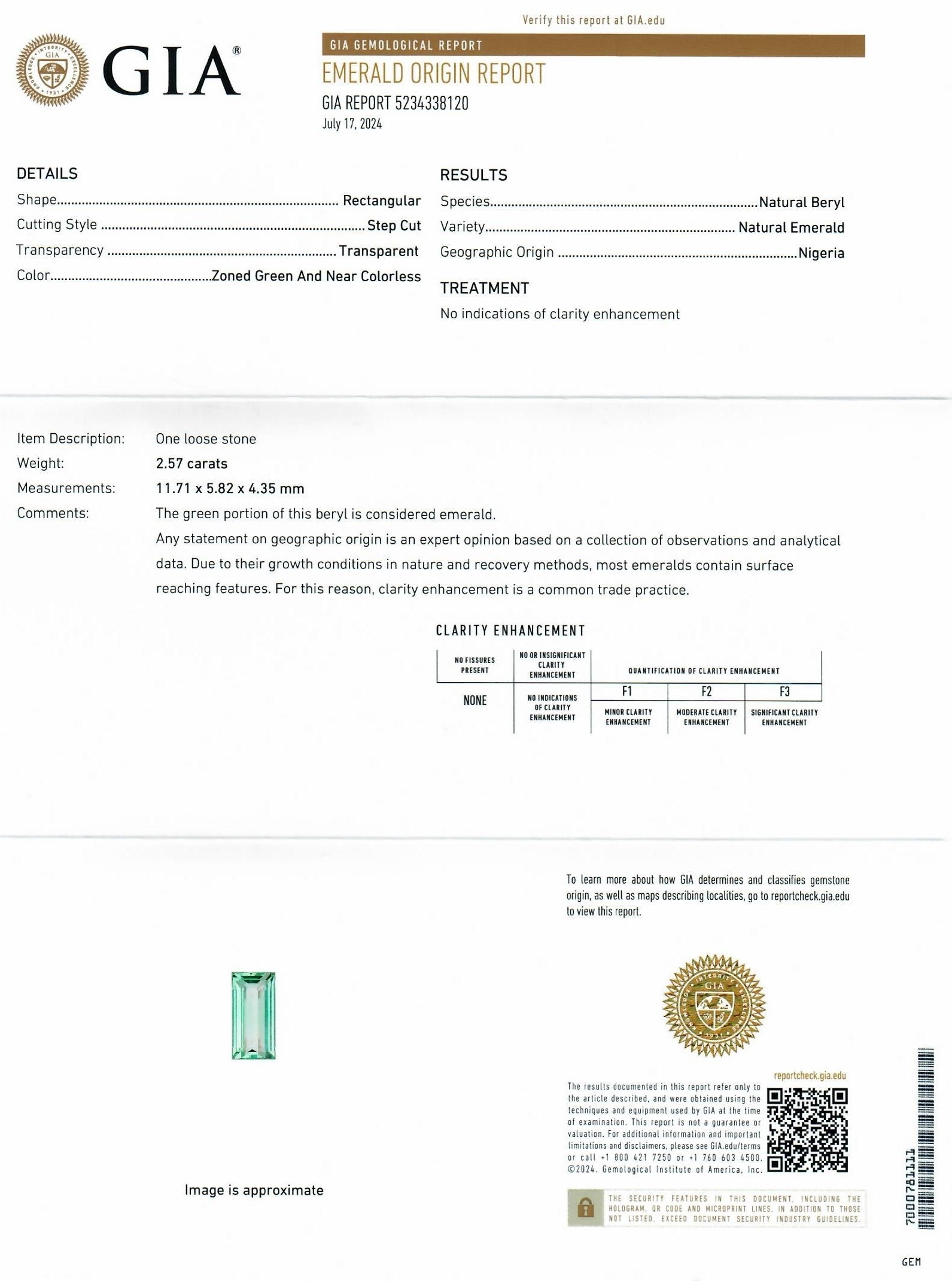 2.57 Ct. Emerald from Nigeria